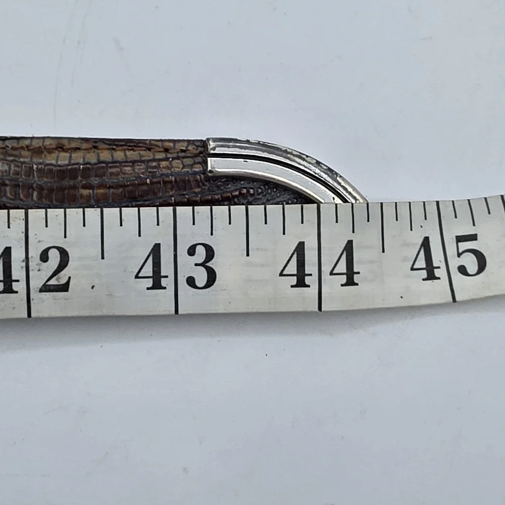 Martin Dingman Belt Mens 36 Brown Genuine‎ Lizard Exotic Classic Luxury Designer